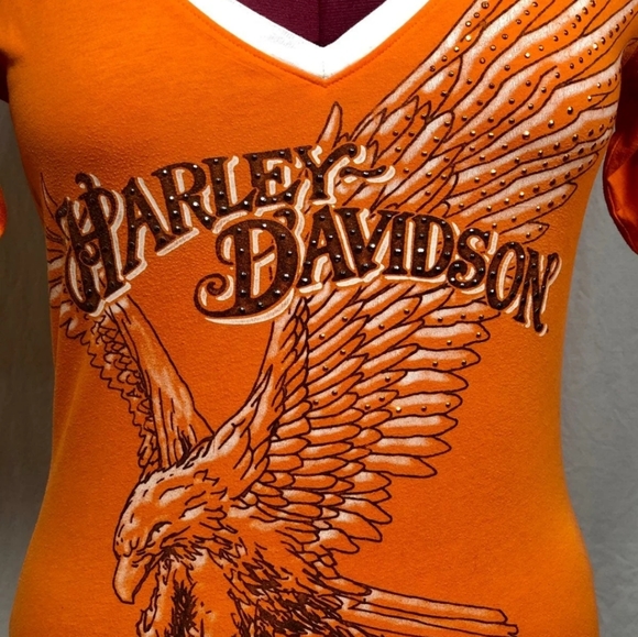 Harley-Davidson Orange Eagle Tee - Picture 6 of 10